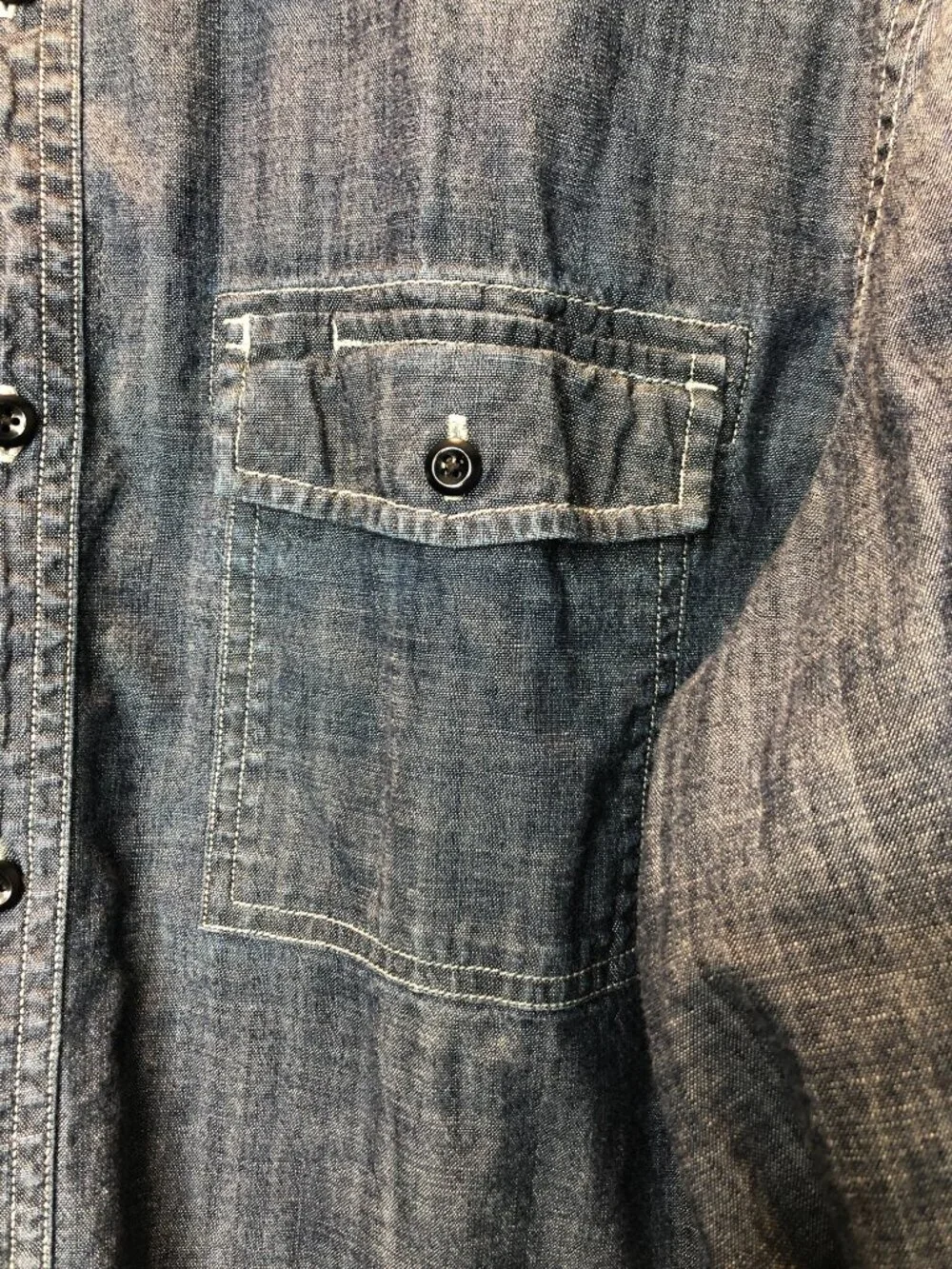 Banana Republic Blue Shirt Mens L (15 15half ) 100% cotton